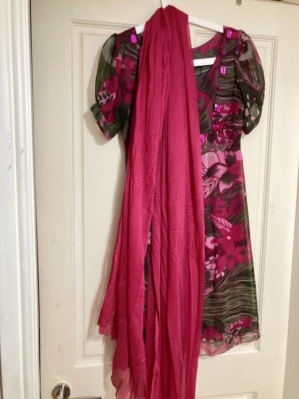 Pink Shifon Dress - Image 2