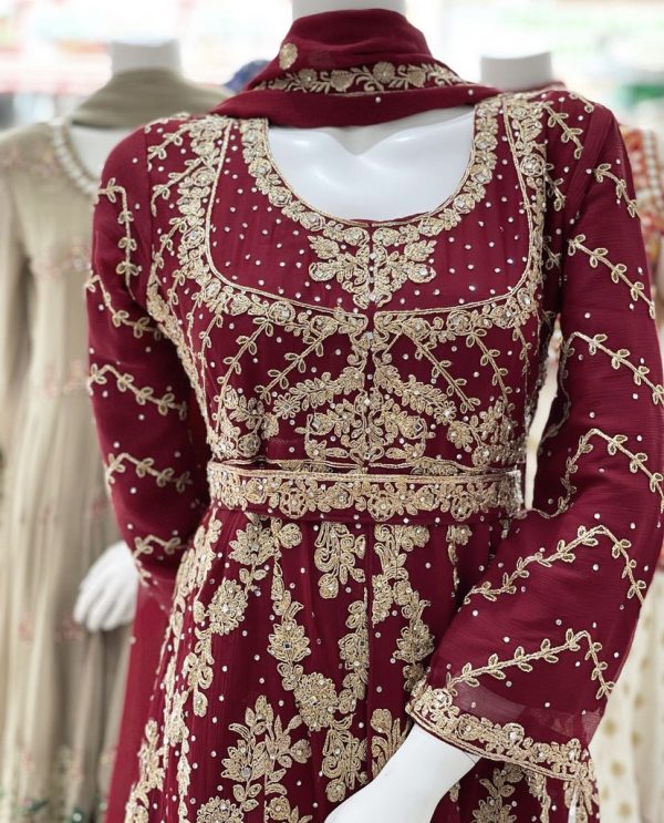 Maroon anakarli dress - Image 3