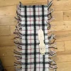 Checkered Scarf with Fringes