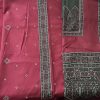 Unstitched 3-piece Maroon Suit with Geometric Print