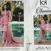 Pink Printed Lawn 3-Piece Suit with Embroidered Border
