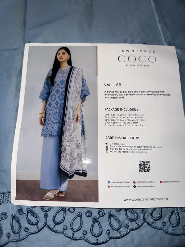 Light Blue Embroidered Lawn Suit