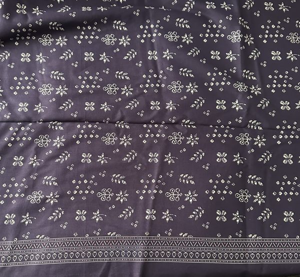 Dark purple Printed Shalwar Kameez Fabric