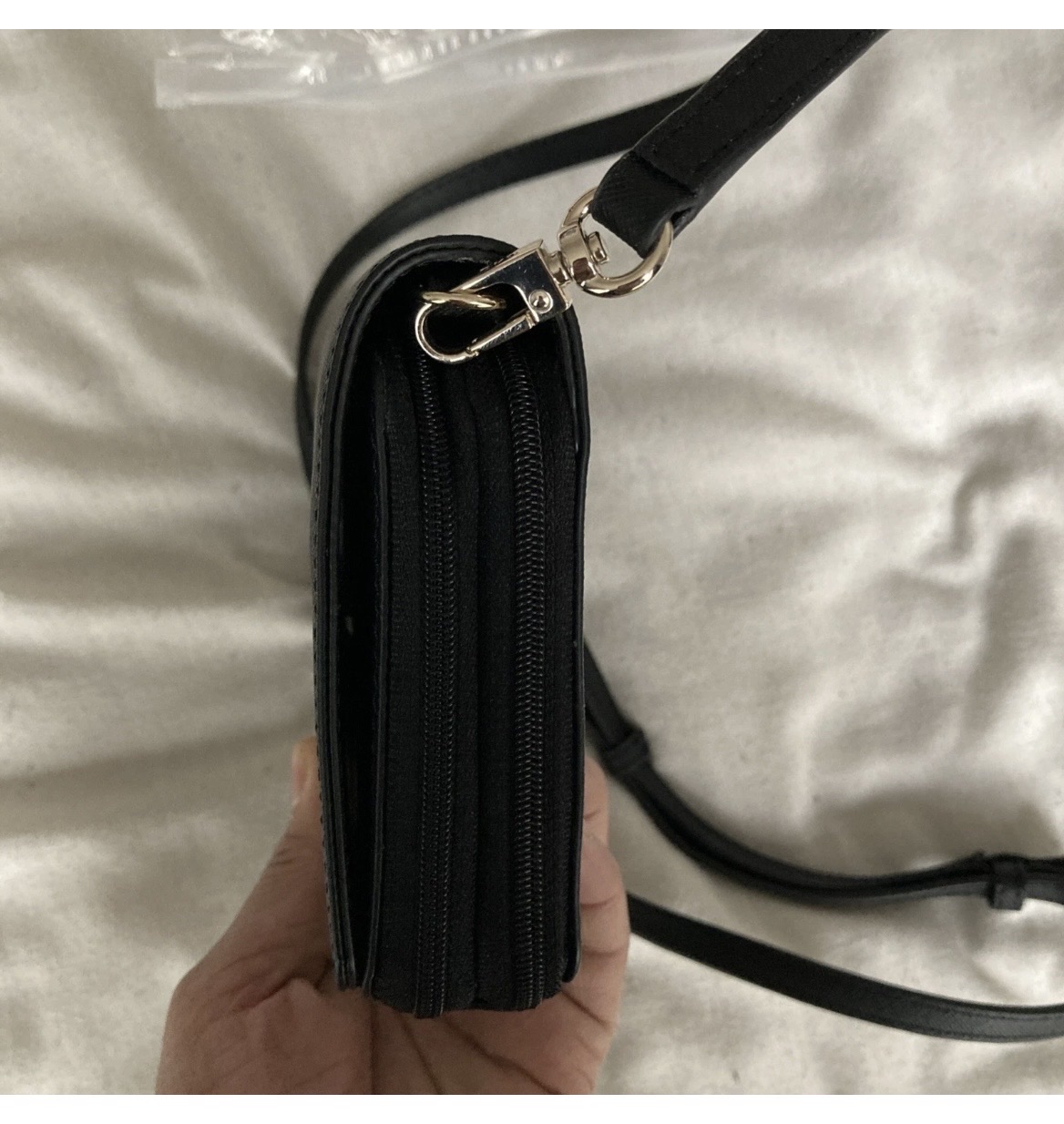 DKNY Black Saffiano Leather Crossbody Bag - Image 17