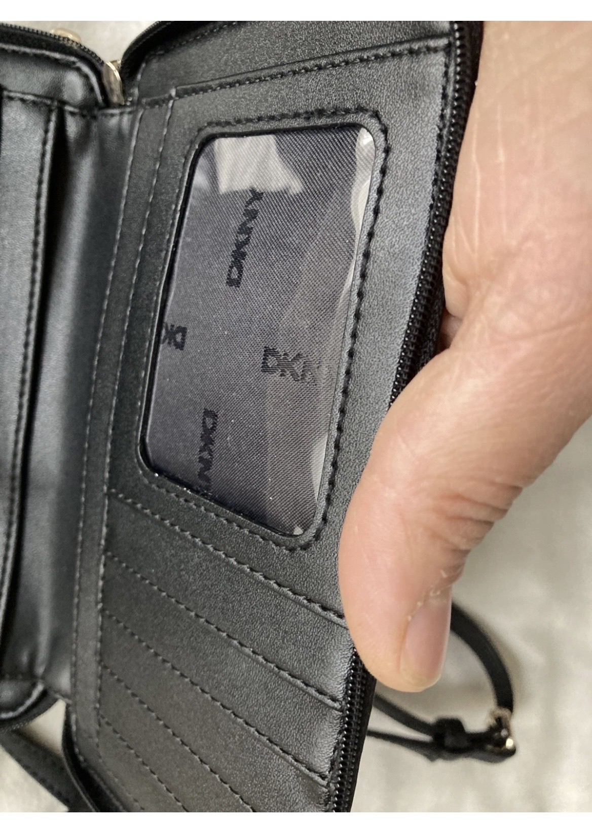 DKNY Black Saffiano Leather Crossbody Bag - Image 9