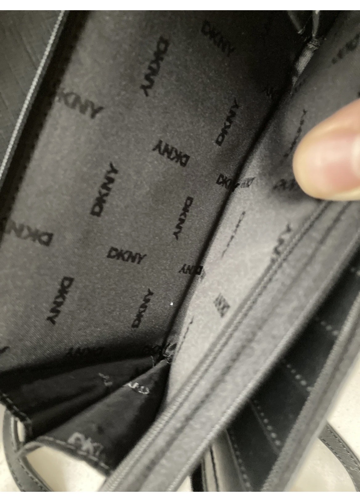 DKNY Black Saffiano Leather Crossbody Bag - Image 3