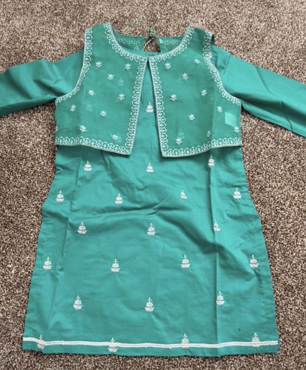 Kids Girls Kurti Set with Jacket