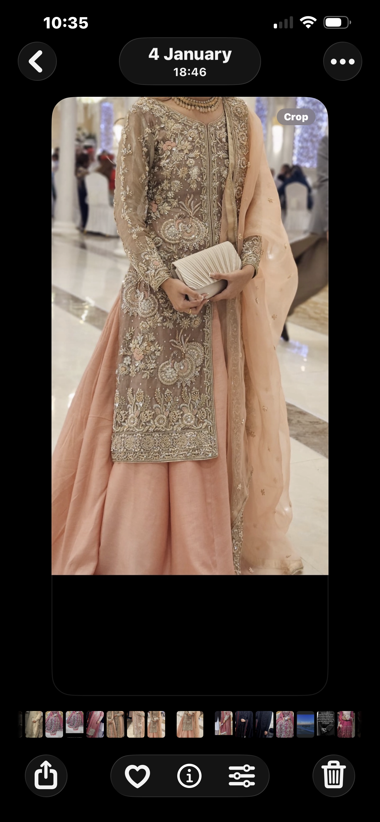Embellished Bridal Lehenga Skirt with Matching Dupatta - Image 2