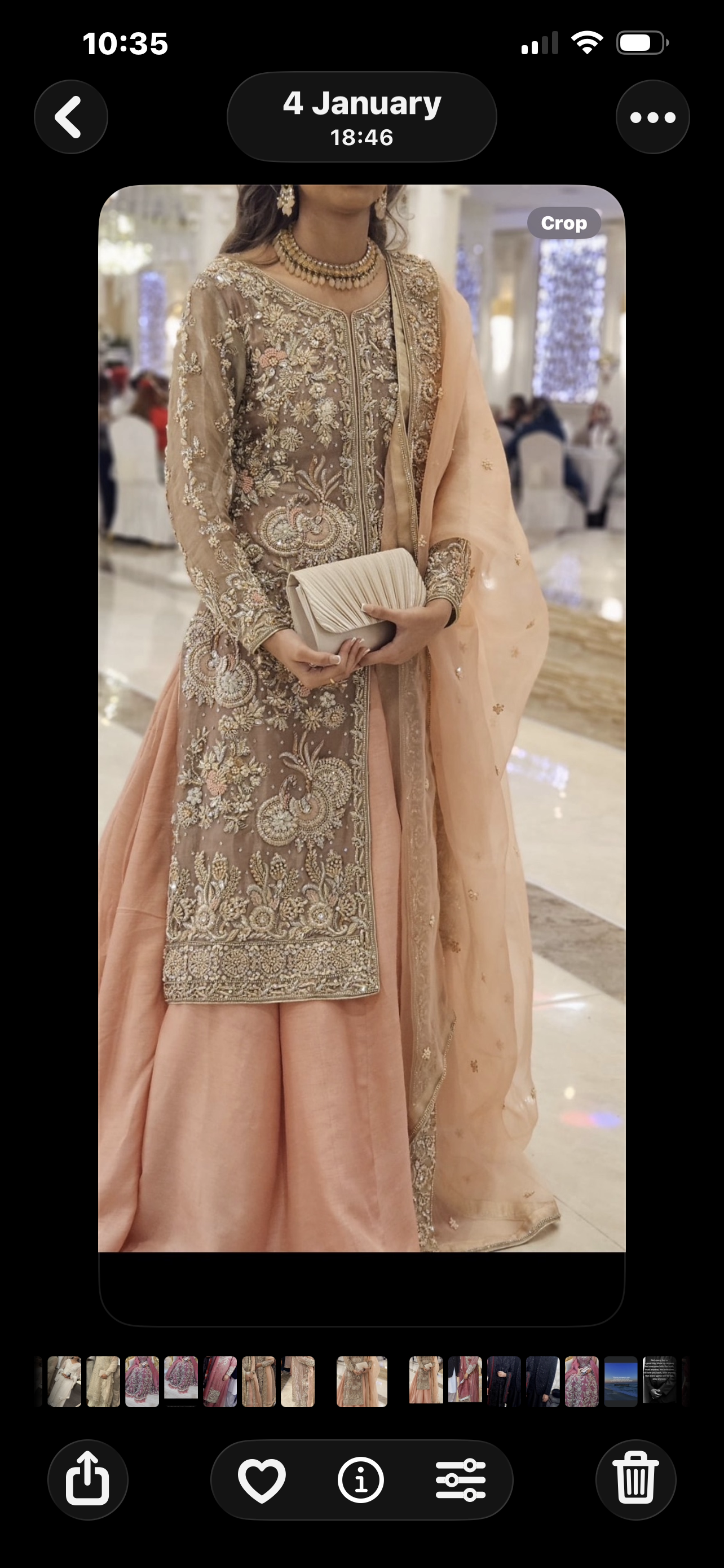 Embellished Bridal Lehenga Skirt with Matching Dupatta - Image 4