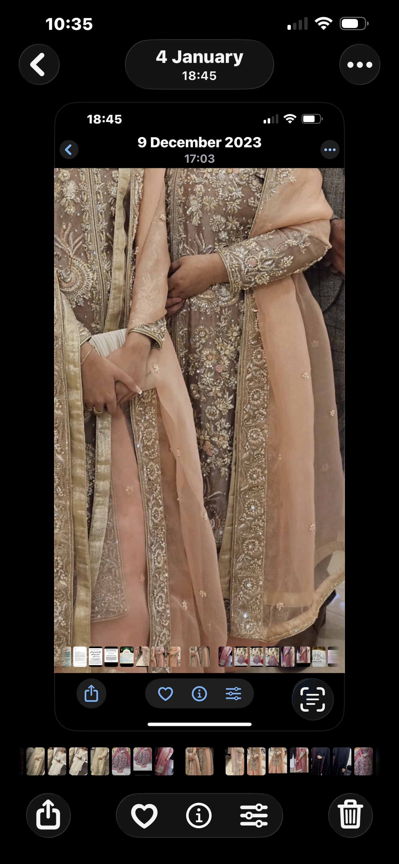 Embellished Bridal Lehenga Skirt with Matching Dupatta - Image 3