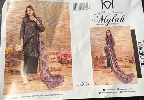 Tawakkal Mylah D-2024 3-Piece Unstitched Lawn Suit