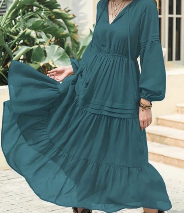 Teal Maxi Dress no belt