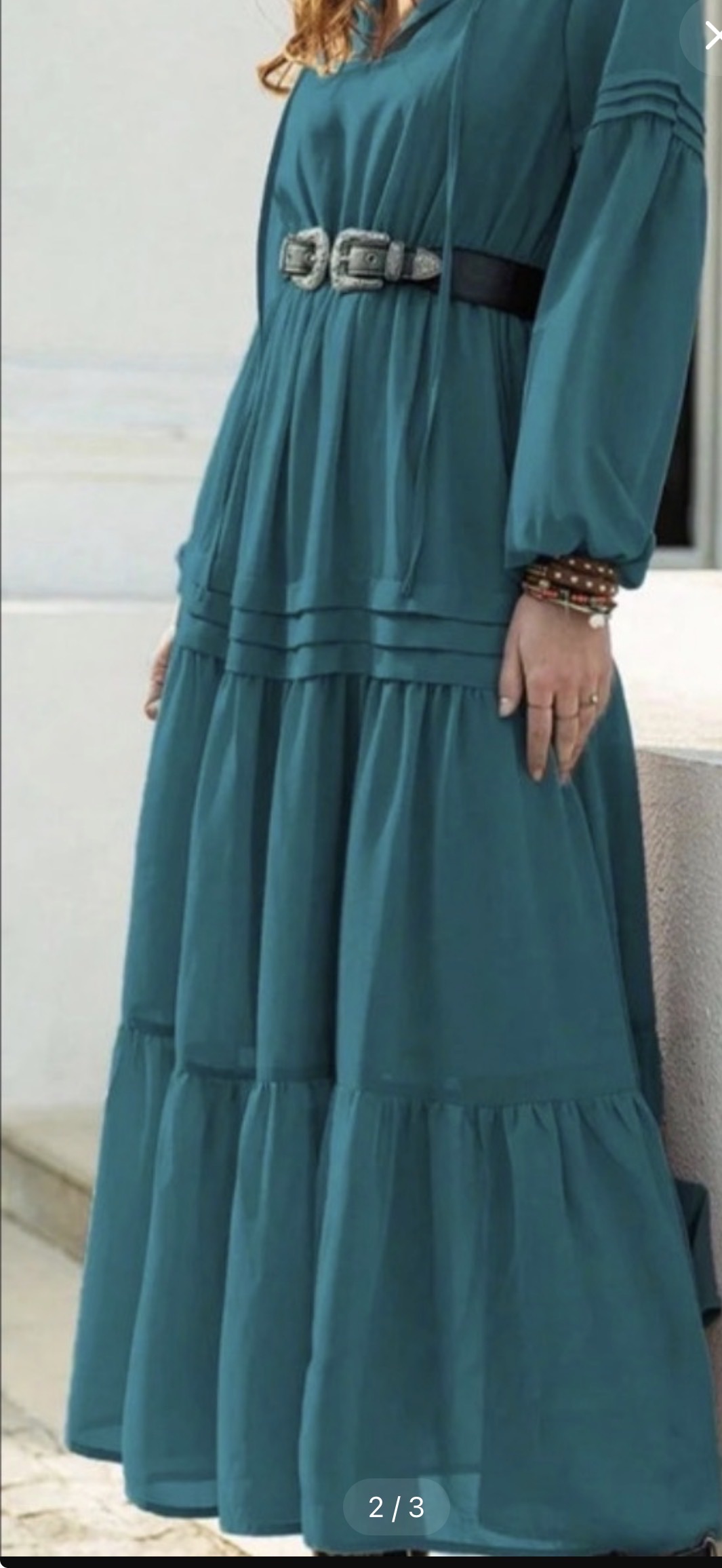 Teal Maxi Dress no belt - Image 2