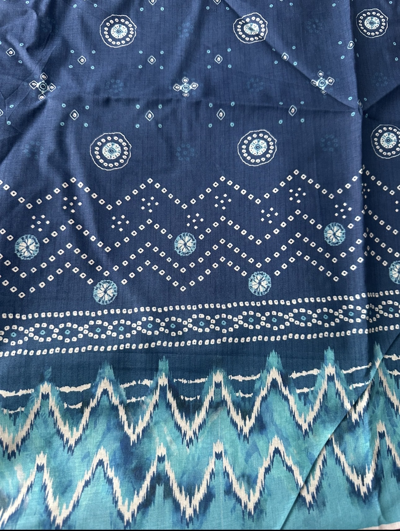 Blue Printed 3-Piece Lawn Suit - Image 2