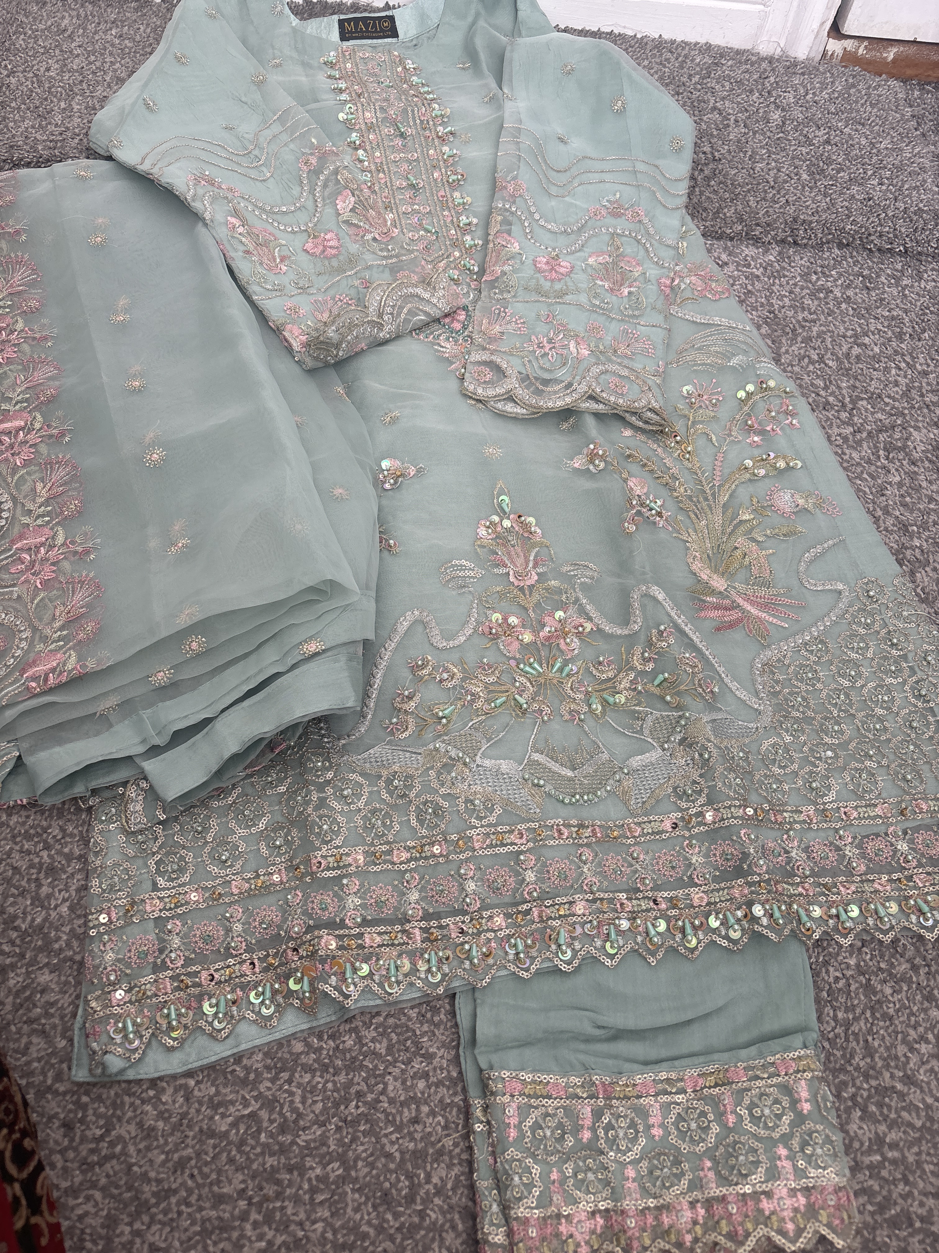 Pakistani 3-Piece Embroidered Lawn Suit