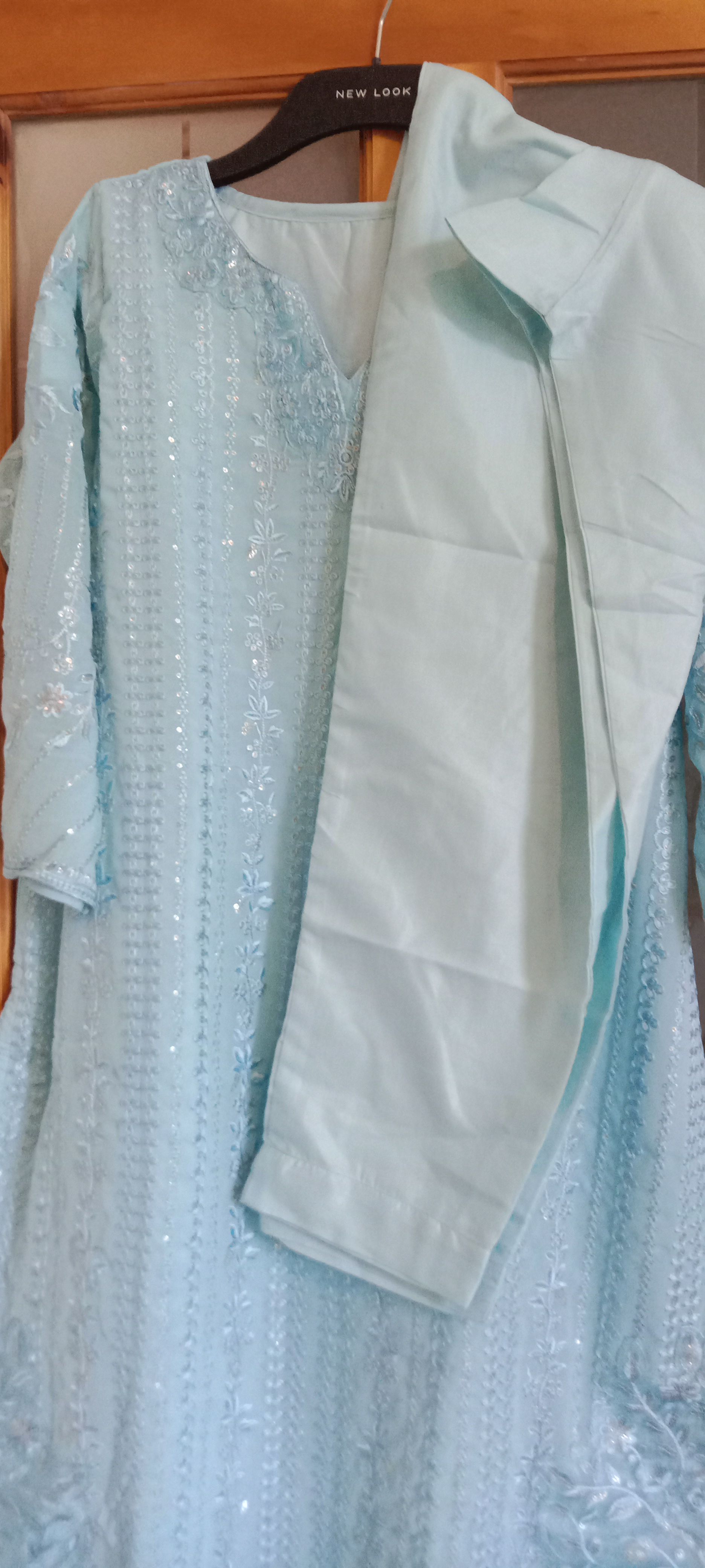 BrandNew Light Blue kameez with Sequins - Image 4