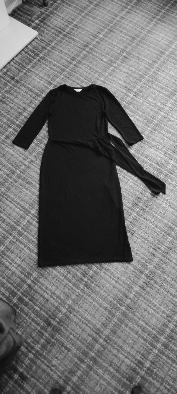 Black Dress with Tie Waist