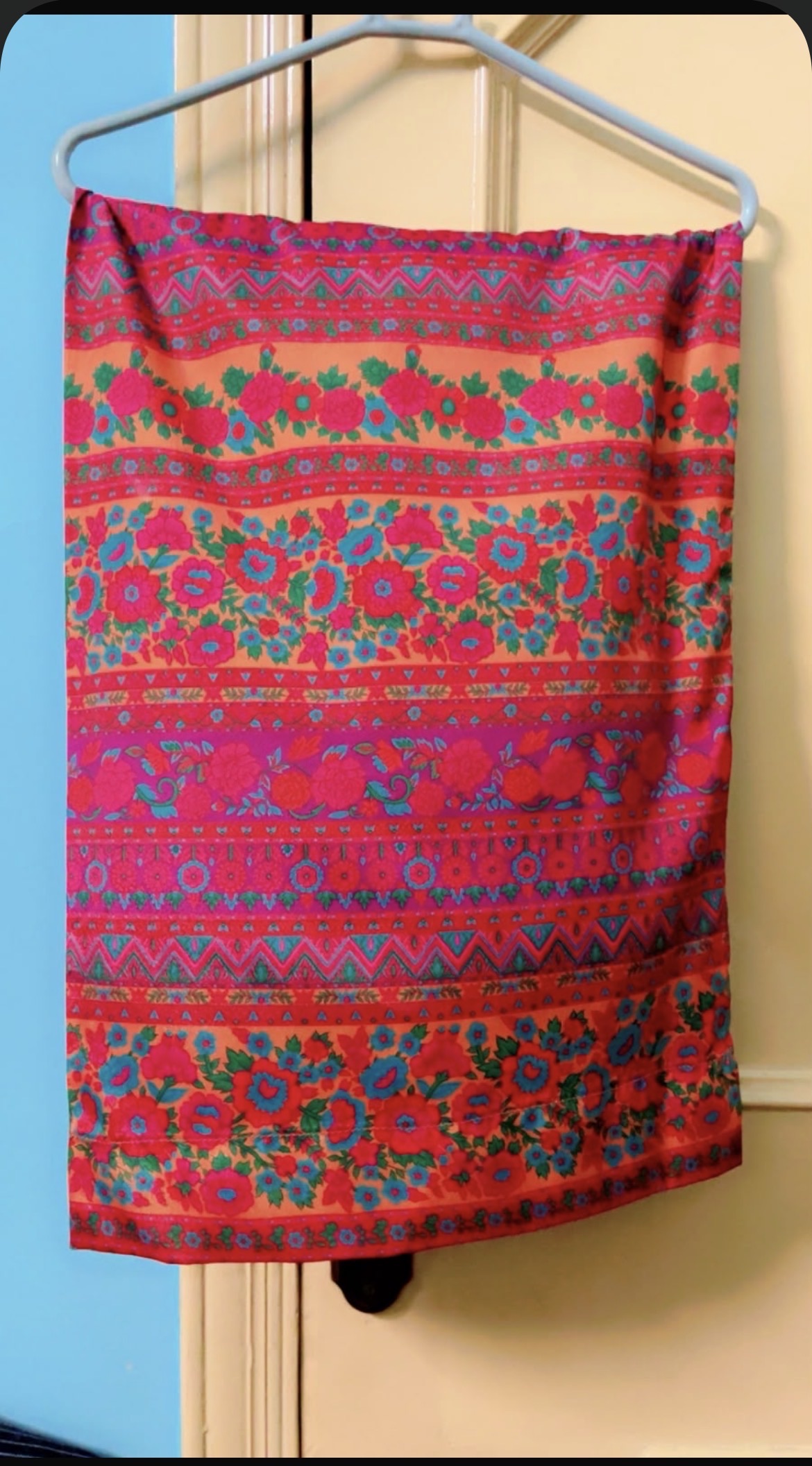 Orange Floral Print silk Suit - Image 6