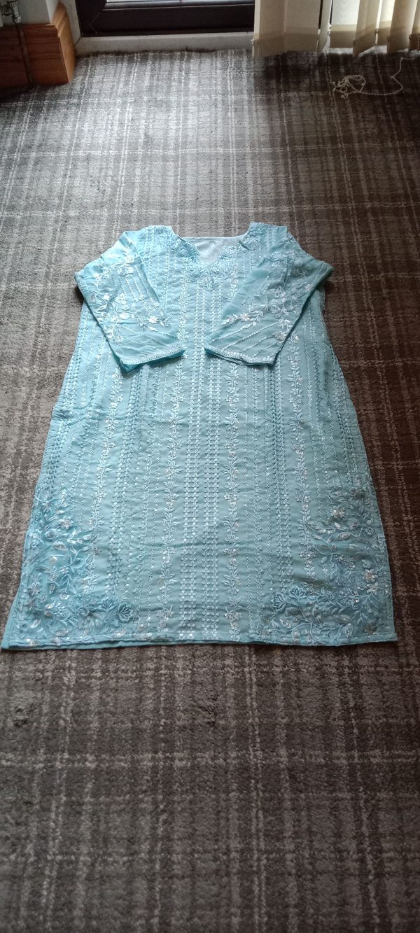BrandNew Light Blue kameez with Sequins