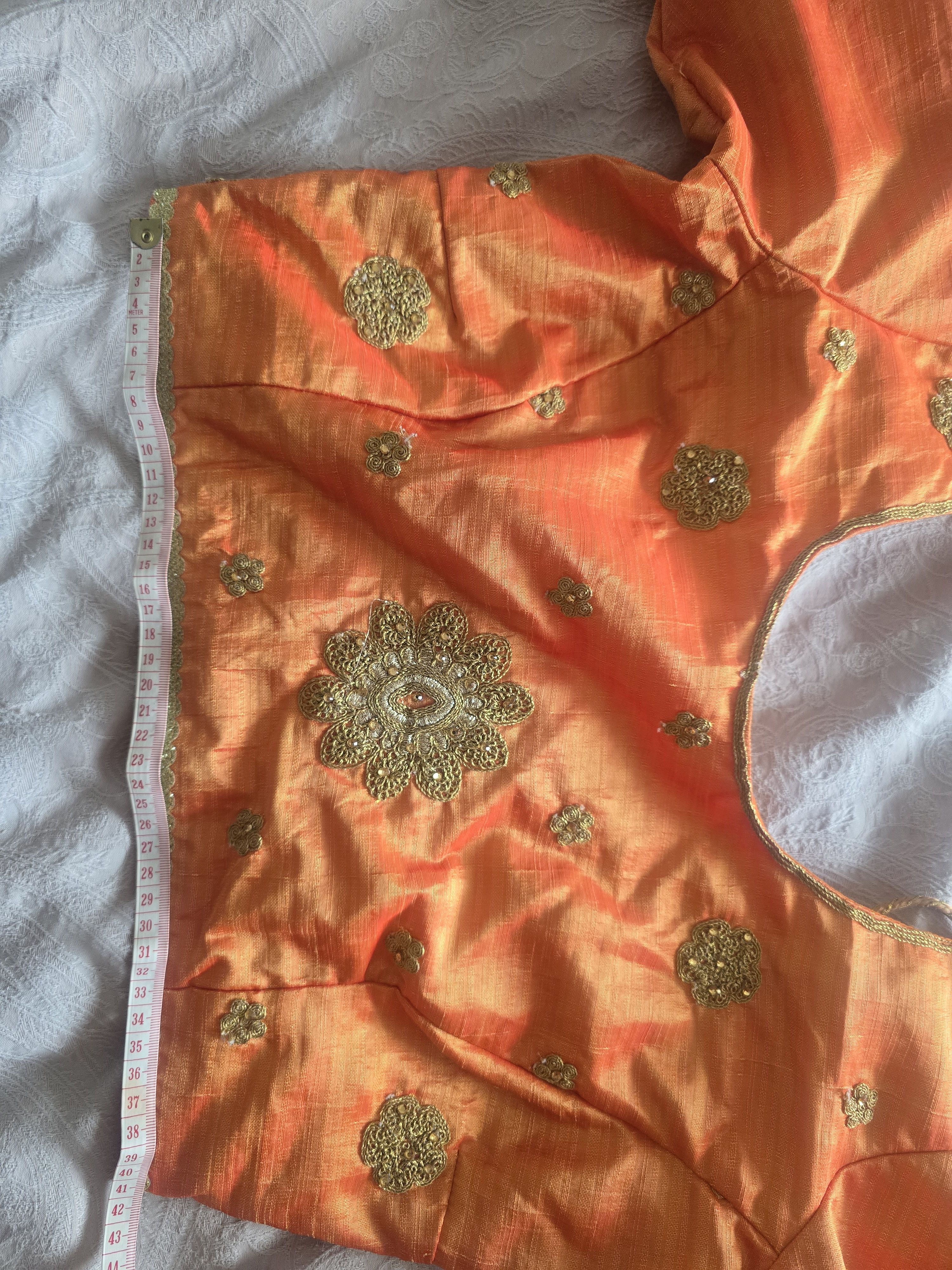 Brand New - Beautiful Orange & Pink Embroidered Lehenga - Image 4