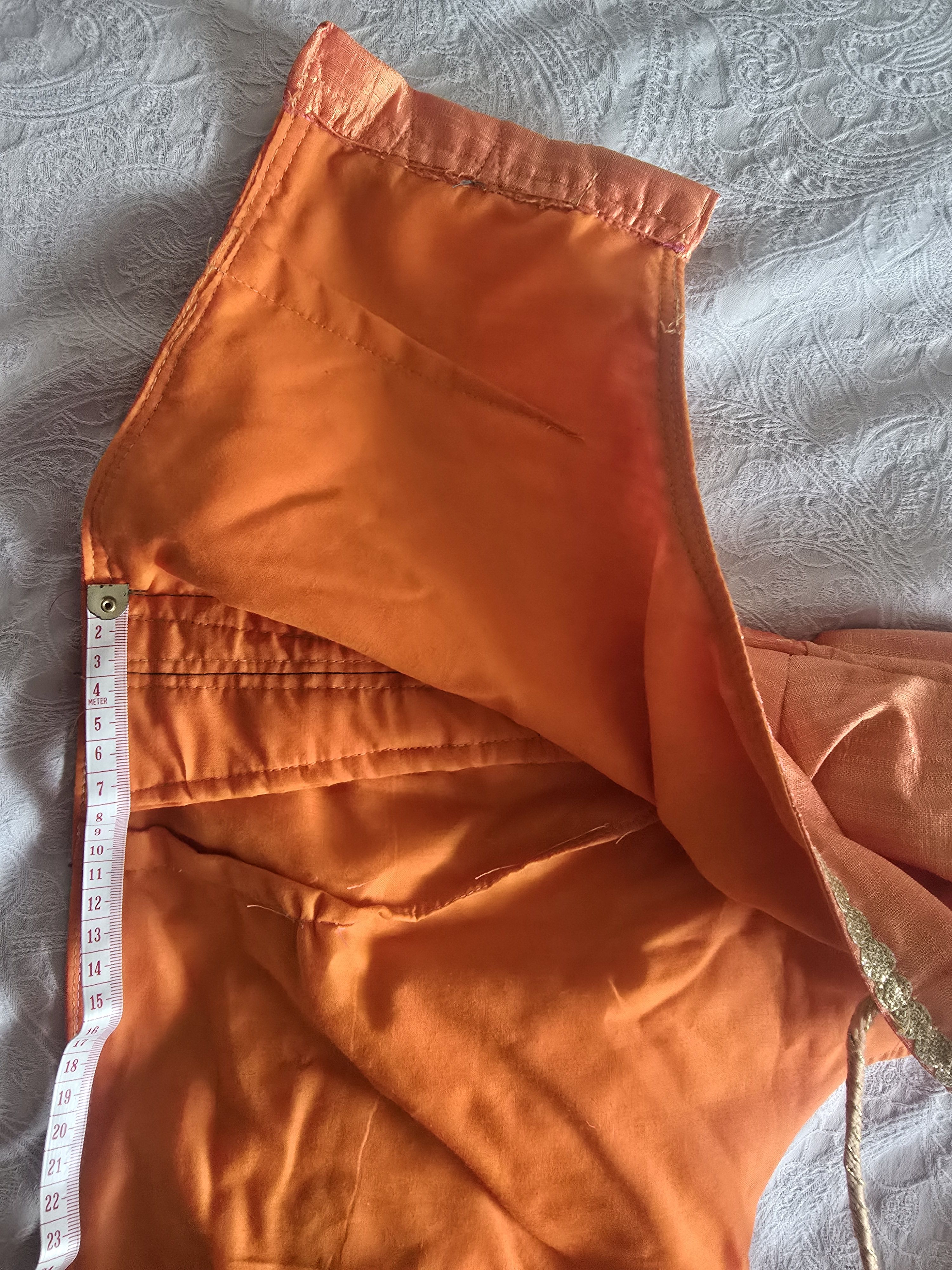 Brand New - Beautiful Orange & Pink Embroidered Lehenga - Image 5