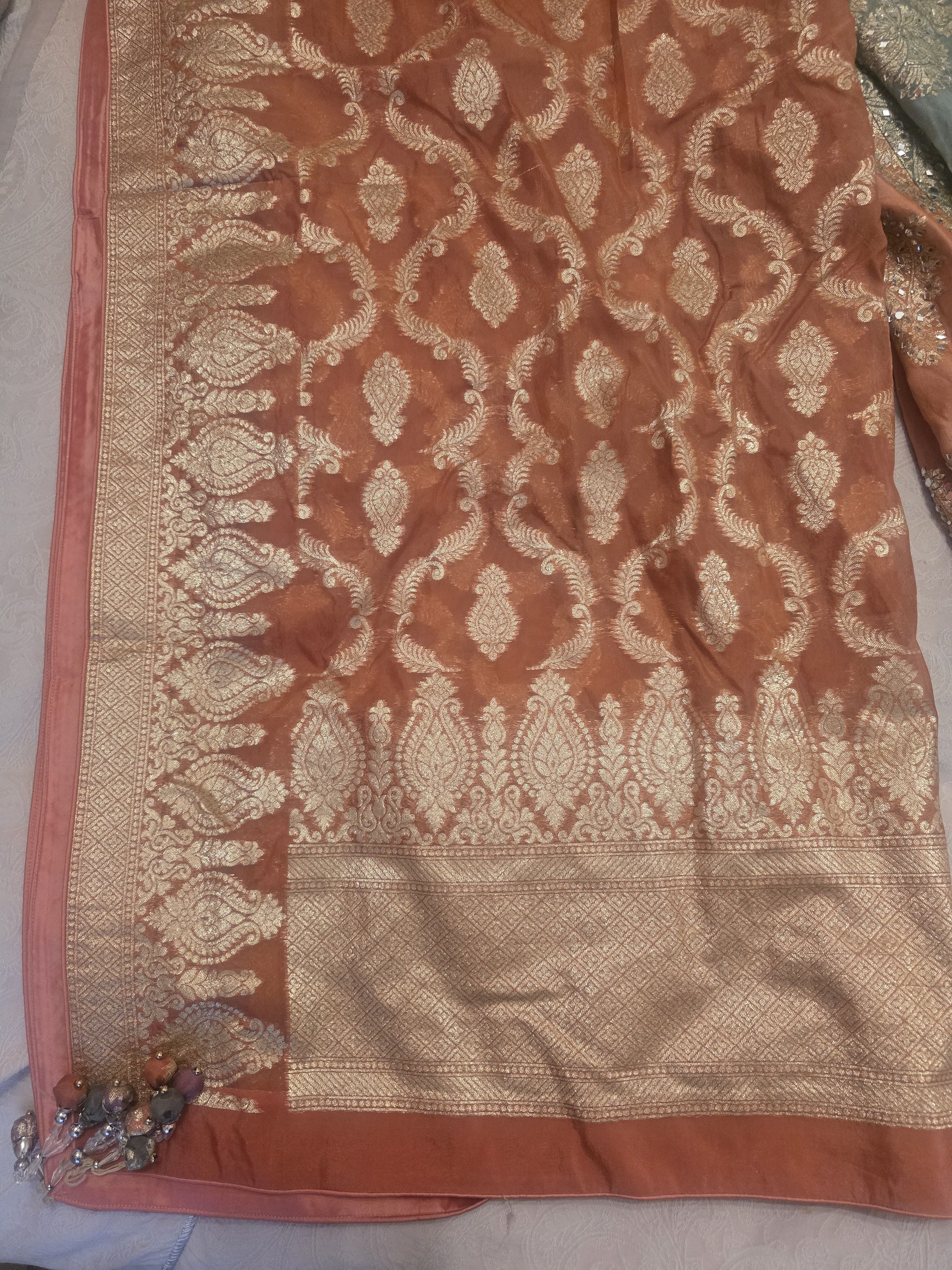 Beautiful Multicolour Embroidered with mirror work Lehenga - Image 4