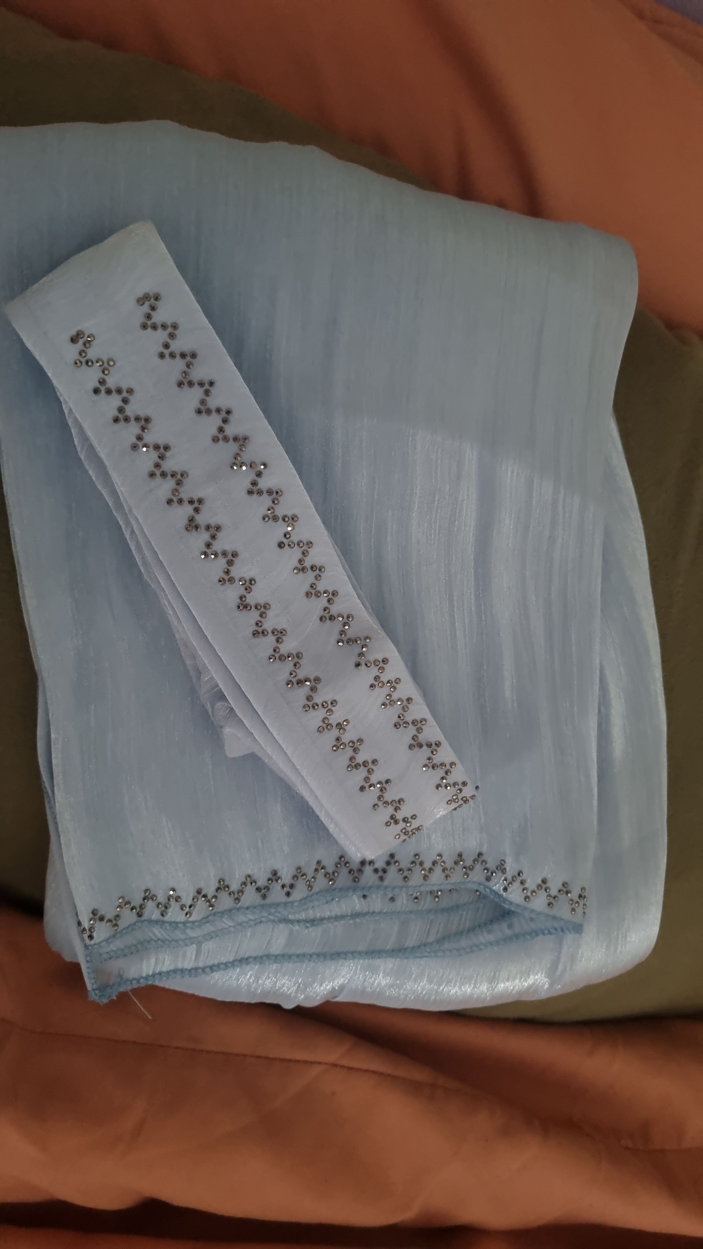 Sky blue 4 piece abaya - Image 3