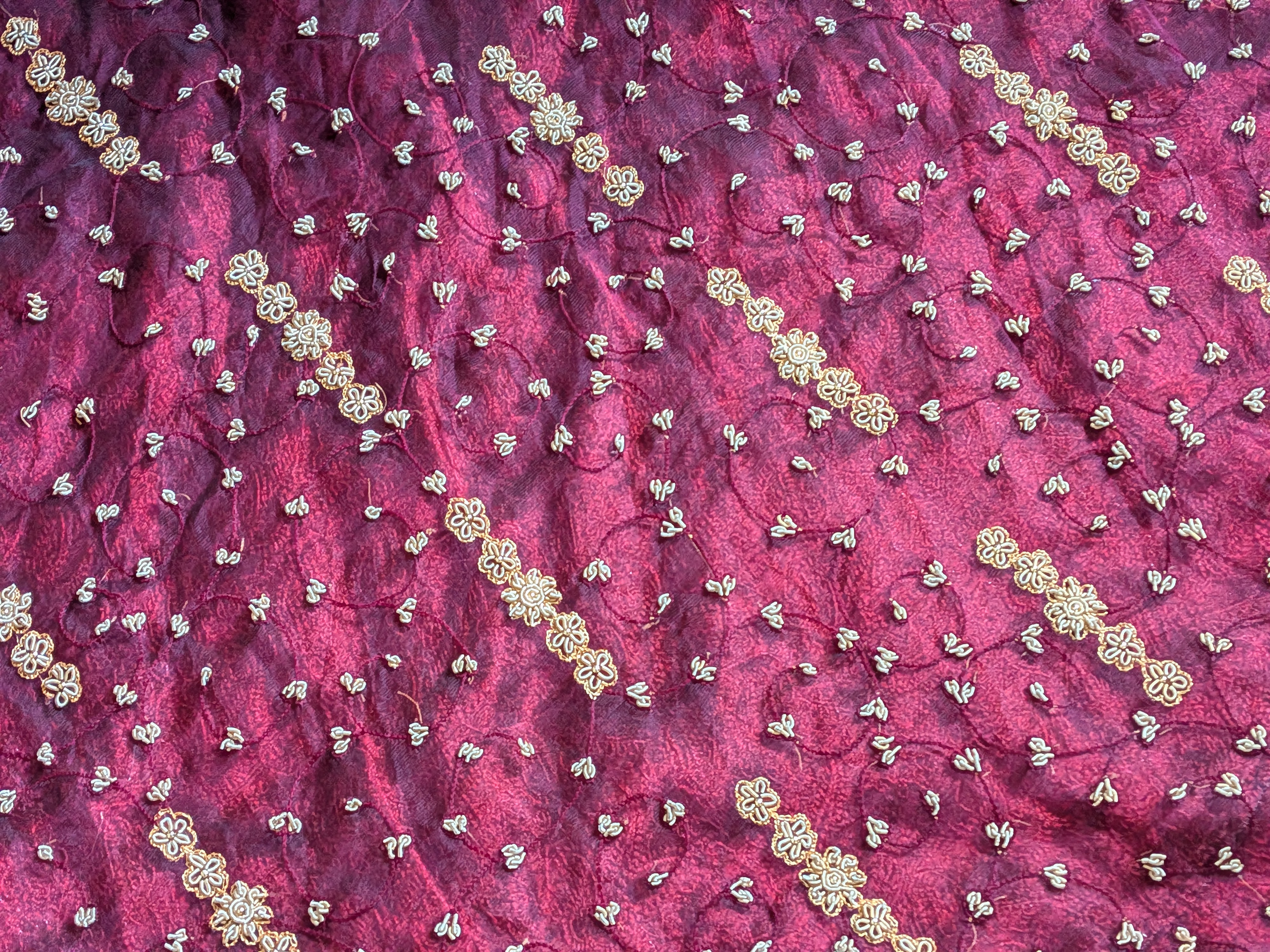 Maroon Bridal Lengha With heavy duppatta - Image 3