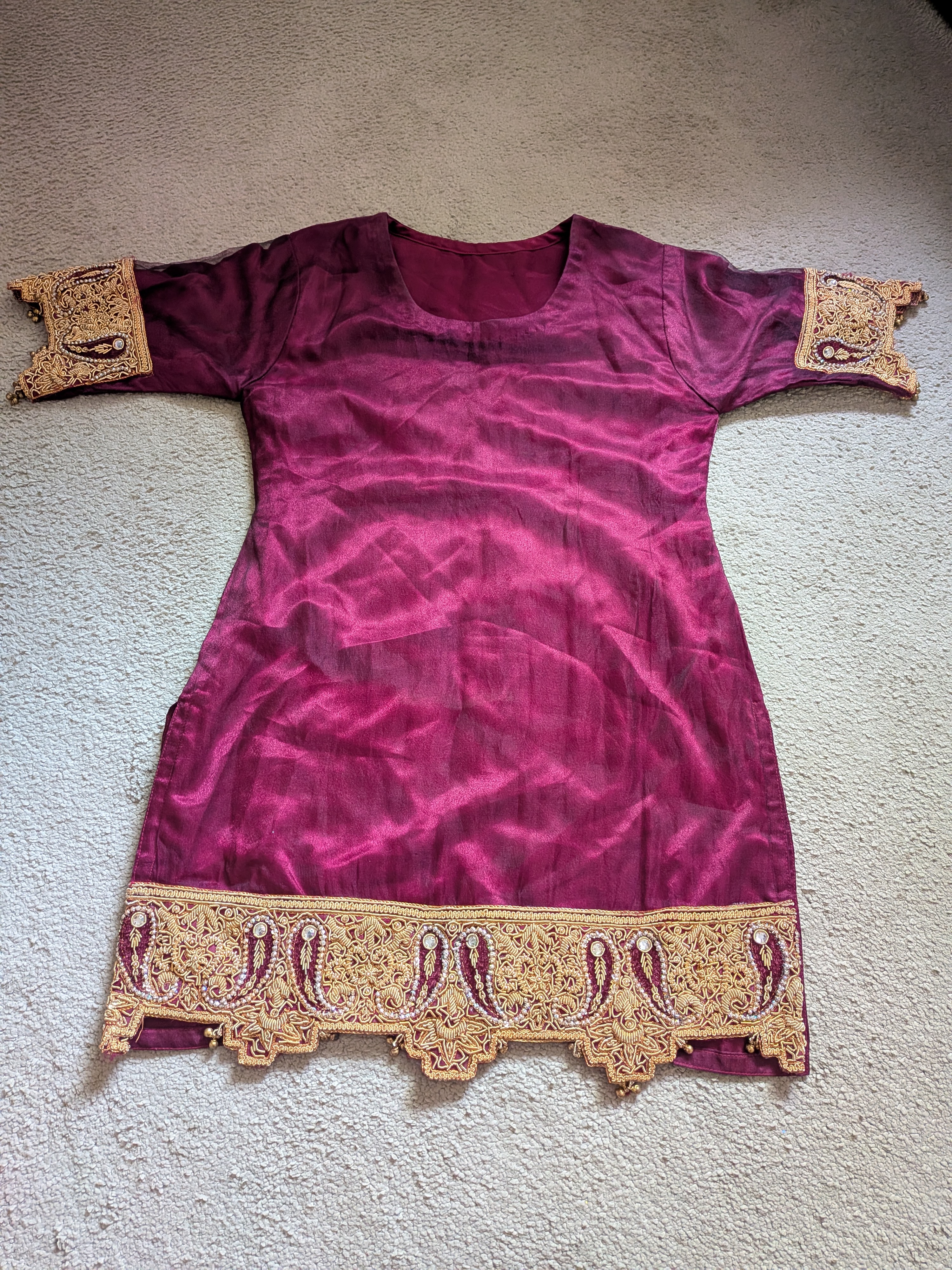 Maroon Bridal Lengha With heavy duppatta - Image 5