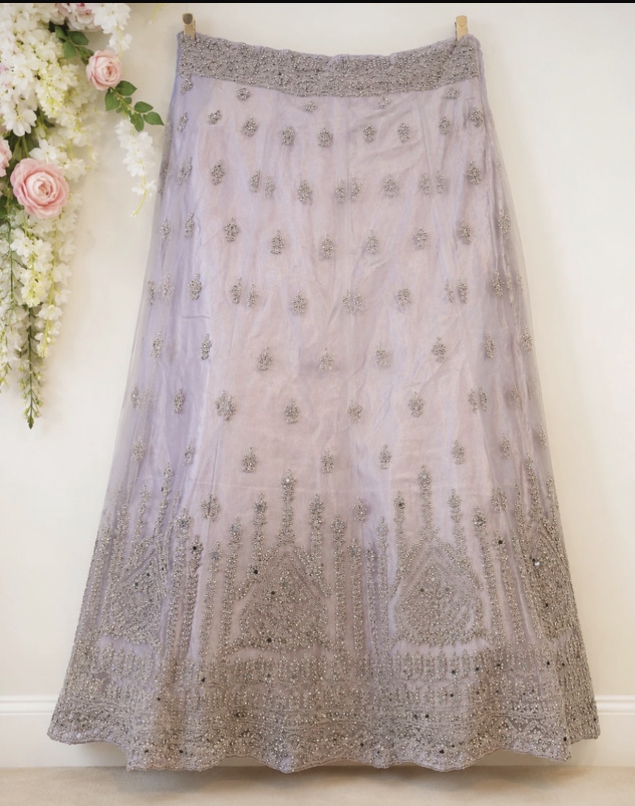 Light purple Anarkali Suit with Sequins - Image 3