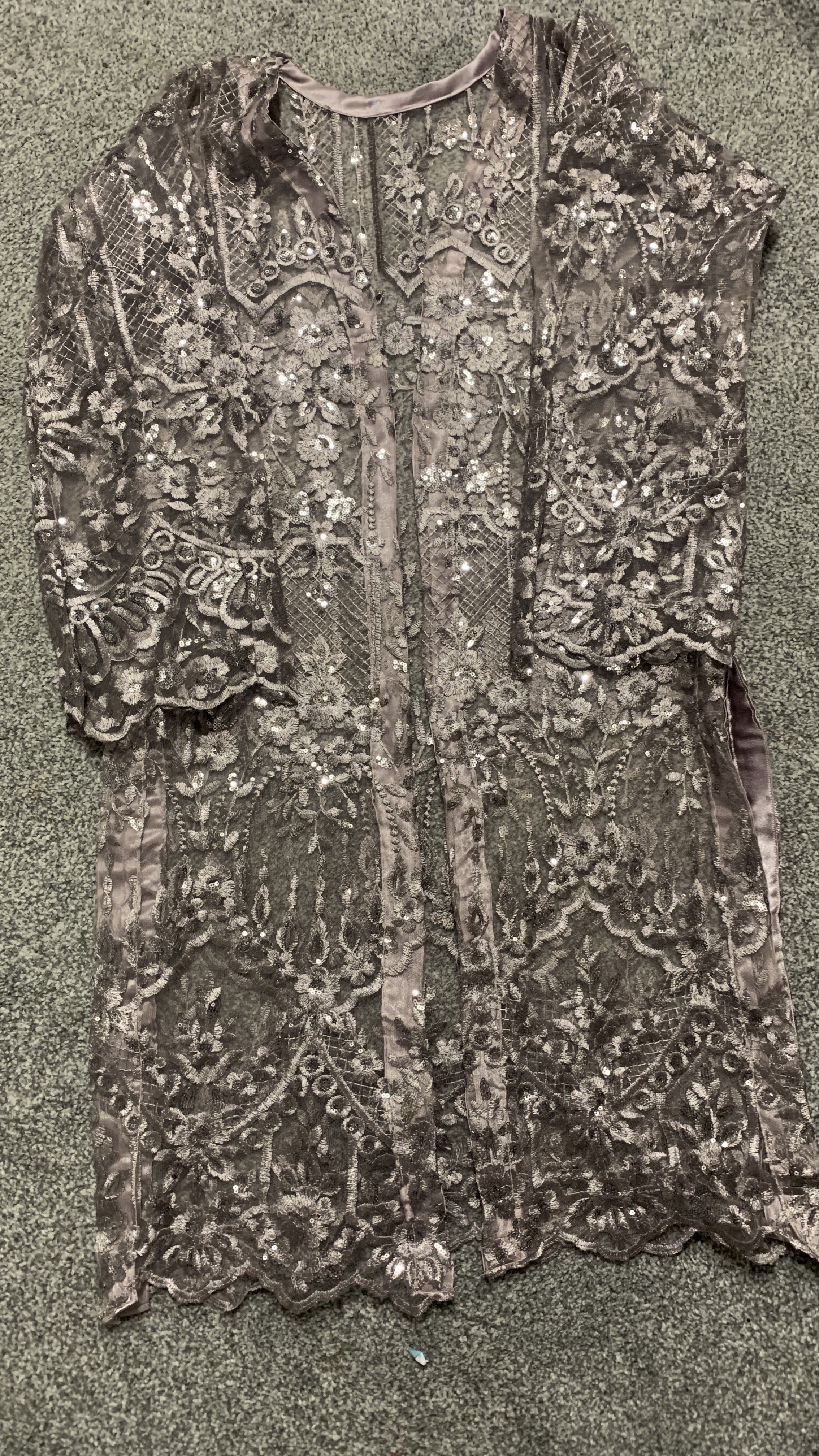 Embroidered kothti with ruffle duppata 4pcs ser - Image 2