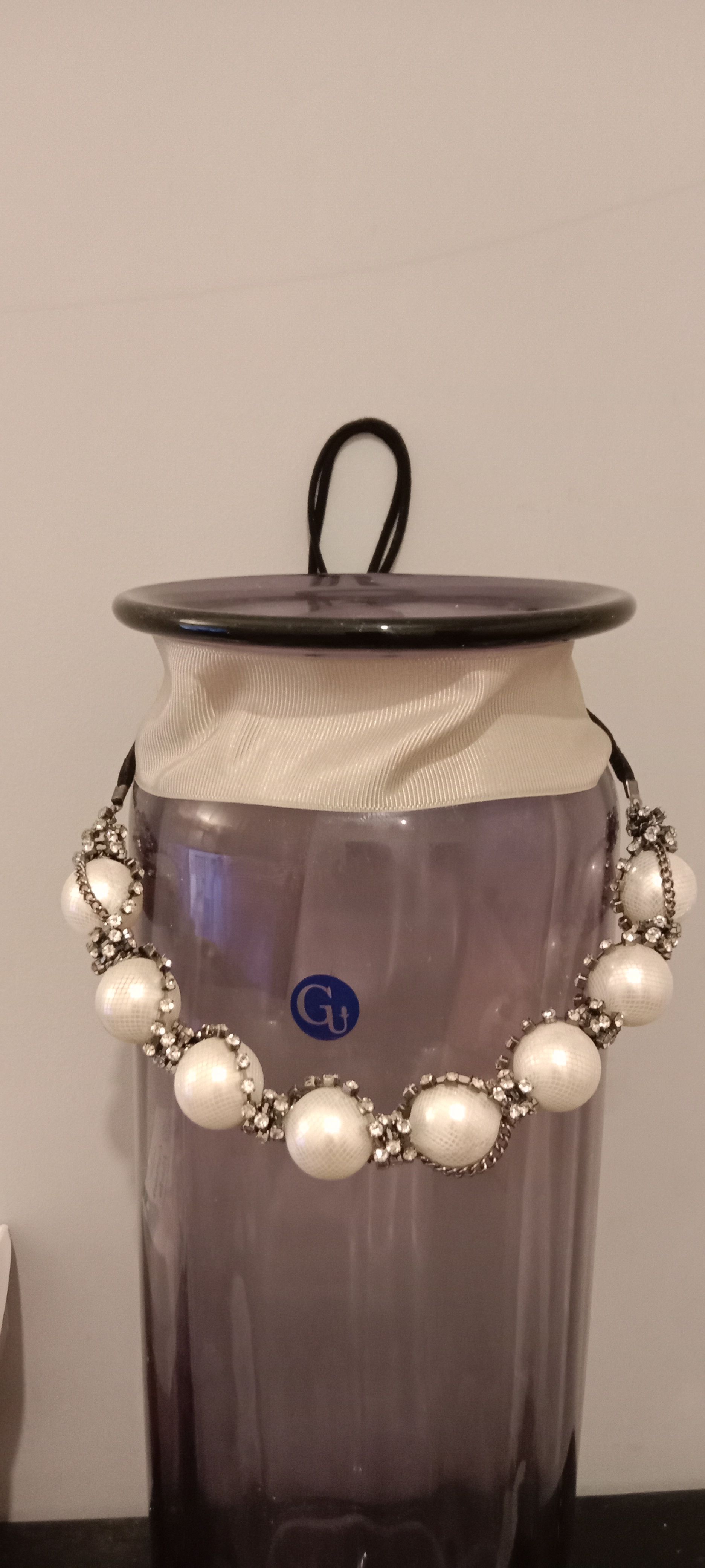 Pearl and Rhinestone Necklace - Image 3