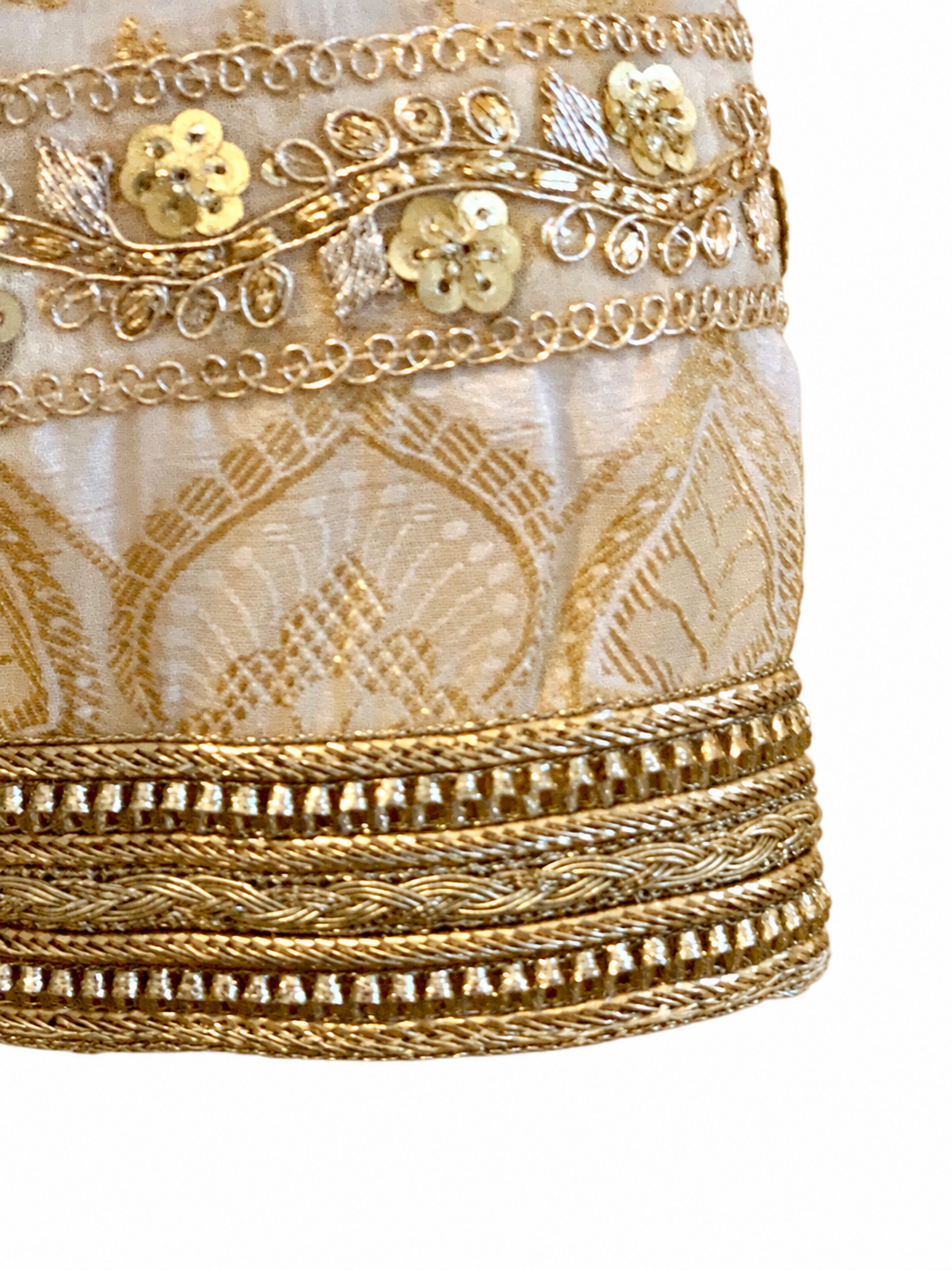 Brand-New Ivory & Gold Pakistani 2-Piece Formal Suit - Image 2